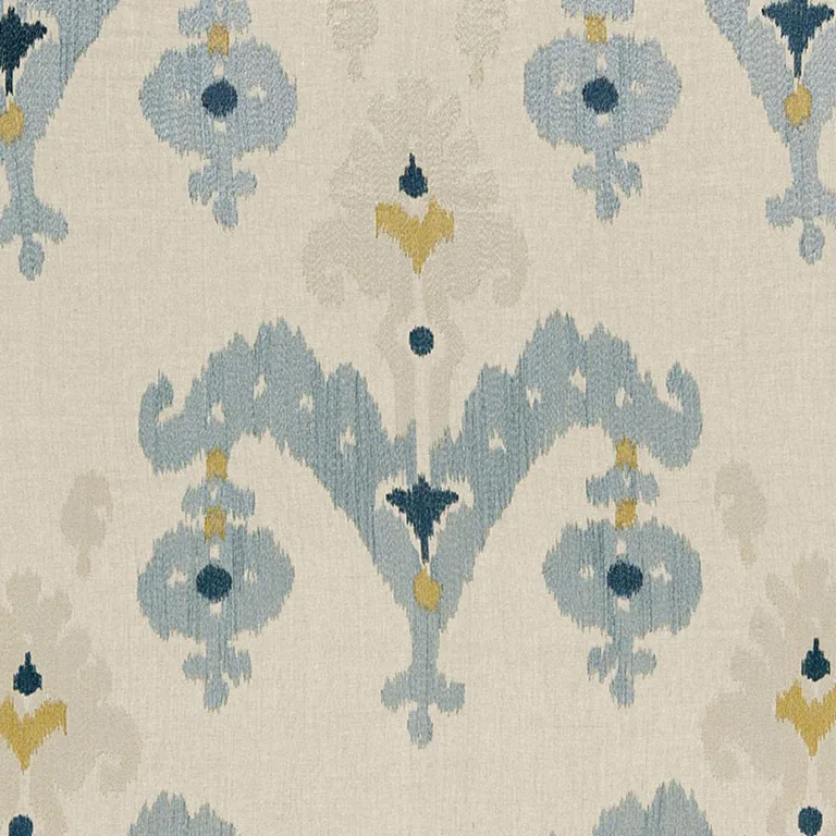 Schumacher 65813 Raja Embroidery Stone fabric swatch