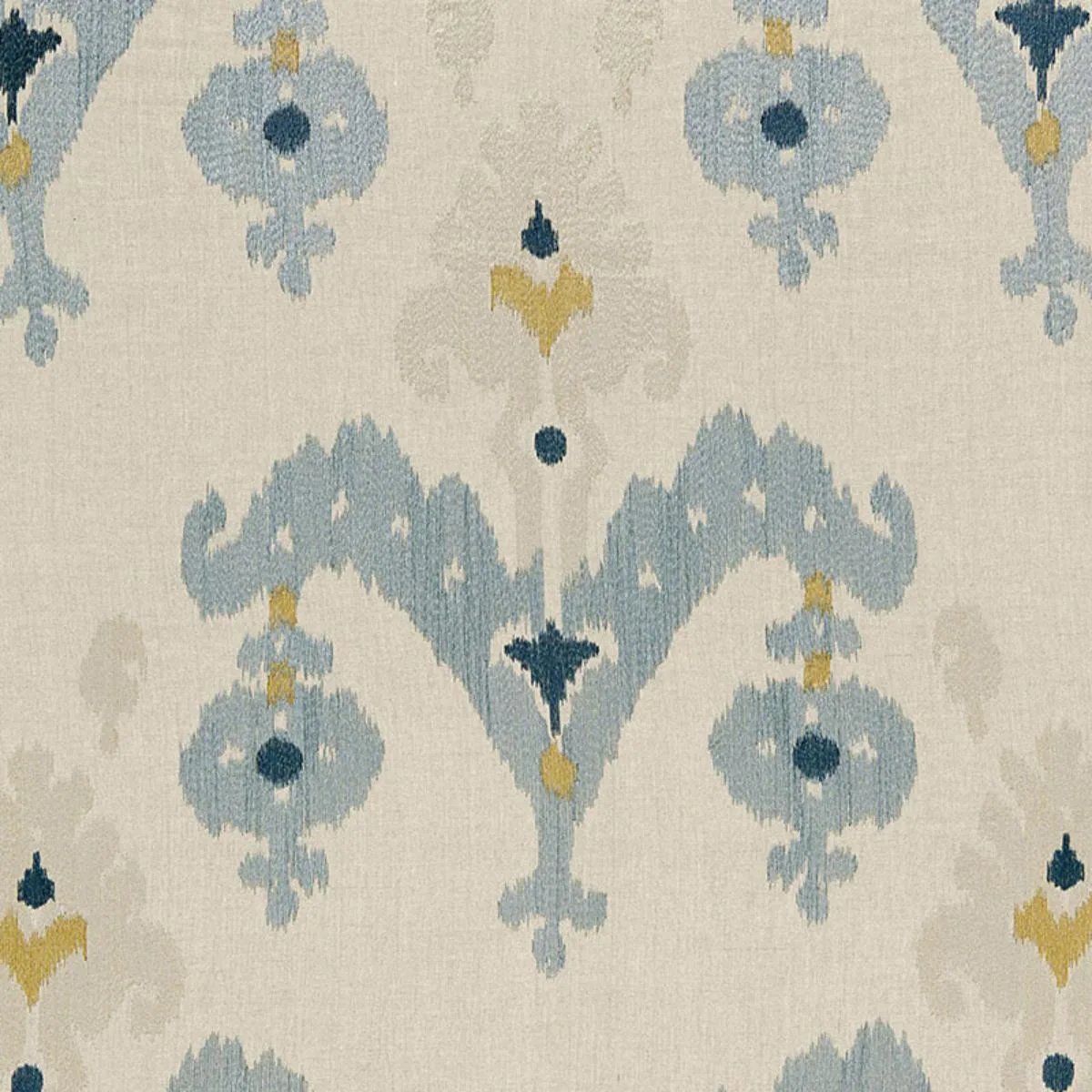 Schumacher 65813 Raja Embroidery Stone fabric swatch
