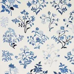 Schumacher 81431 Raleigh Crewel Embroidery Cornflower fabric swatch
