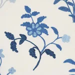 Schumacher 81431 Raleigh Crewel Embroidery Cornflower fabric swatch