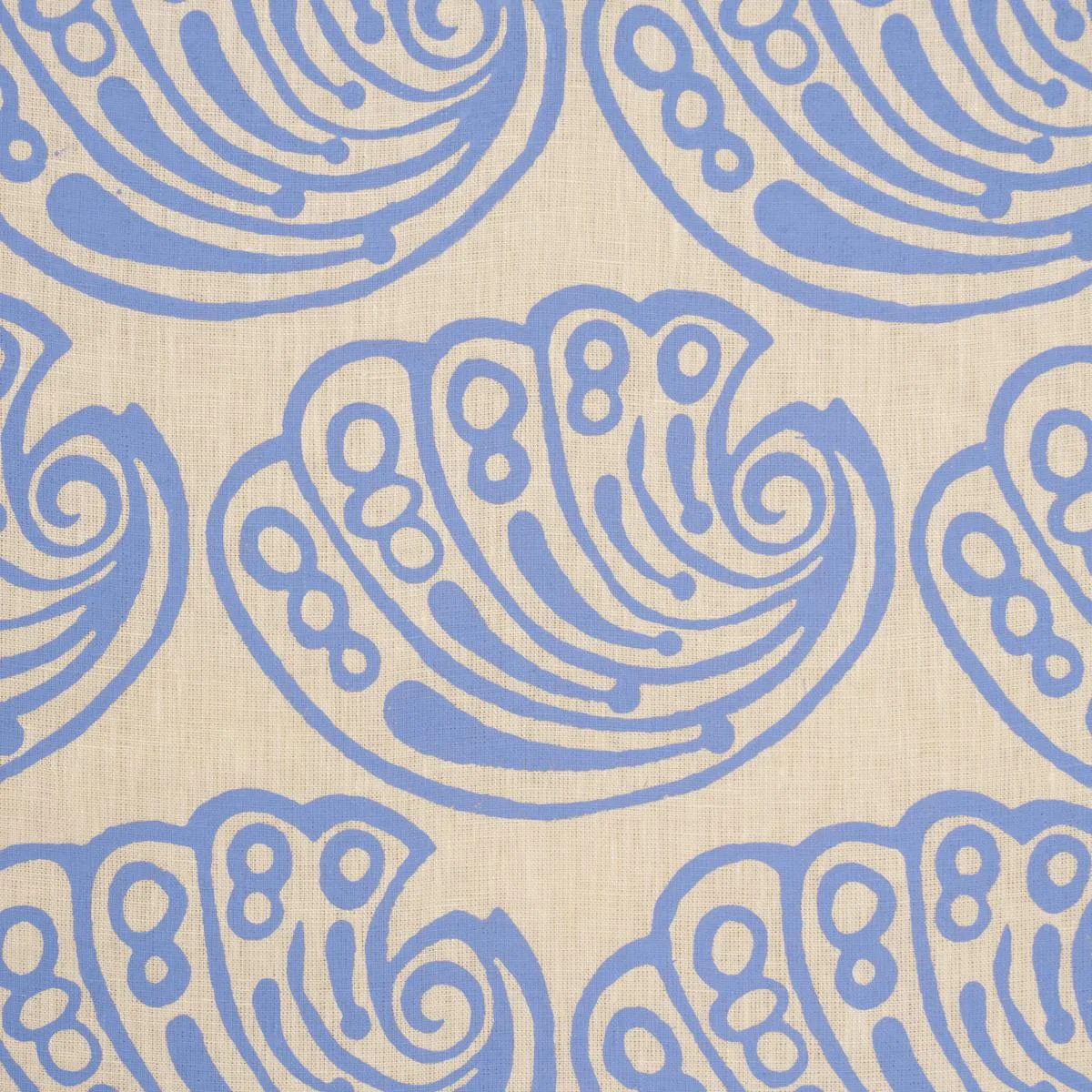 Schumacher 182750 Ramsgate Hand Block French Blue fabric swatch