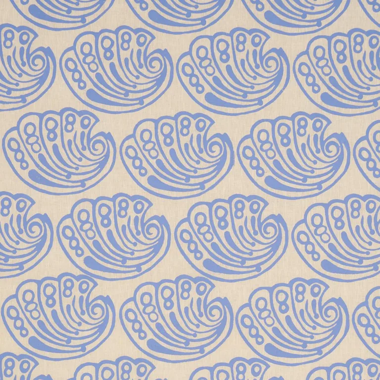 Schumacher 182750 Ramsgate Hand Block French Blue fabric swatch