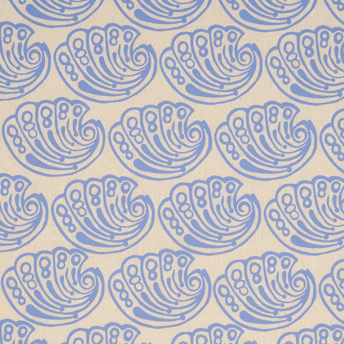 Schumacher 182750 Ramsgate Hand Block French Blue fabric swatch
