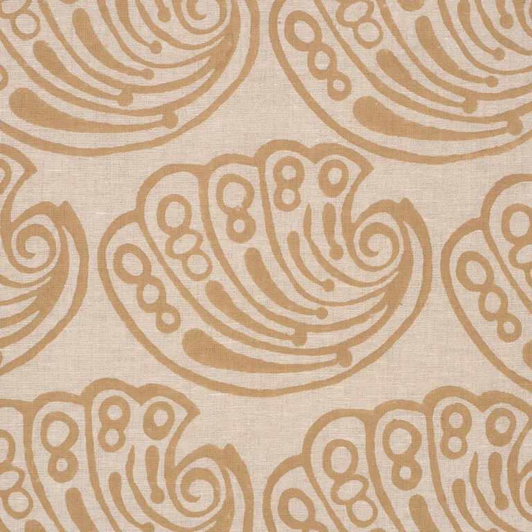 Schumacher 182752 Ramsgate Hand Block Sand fabric swatch