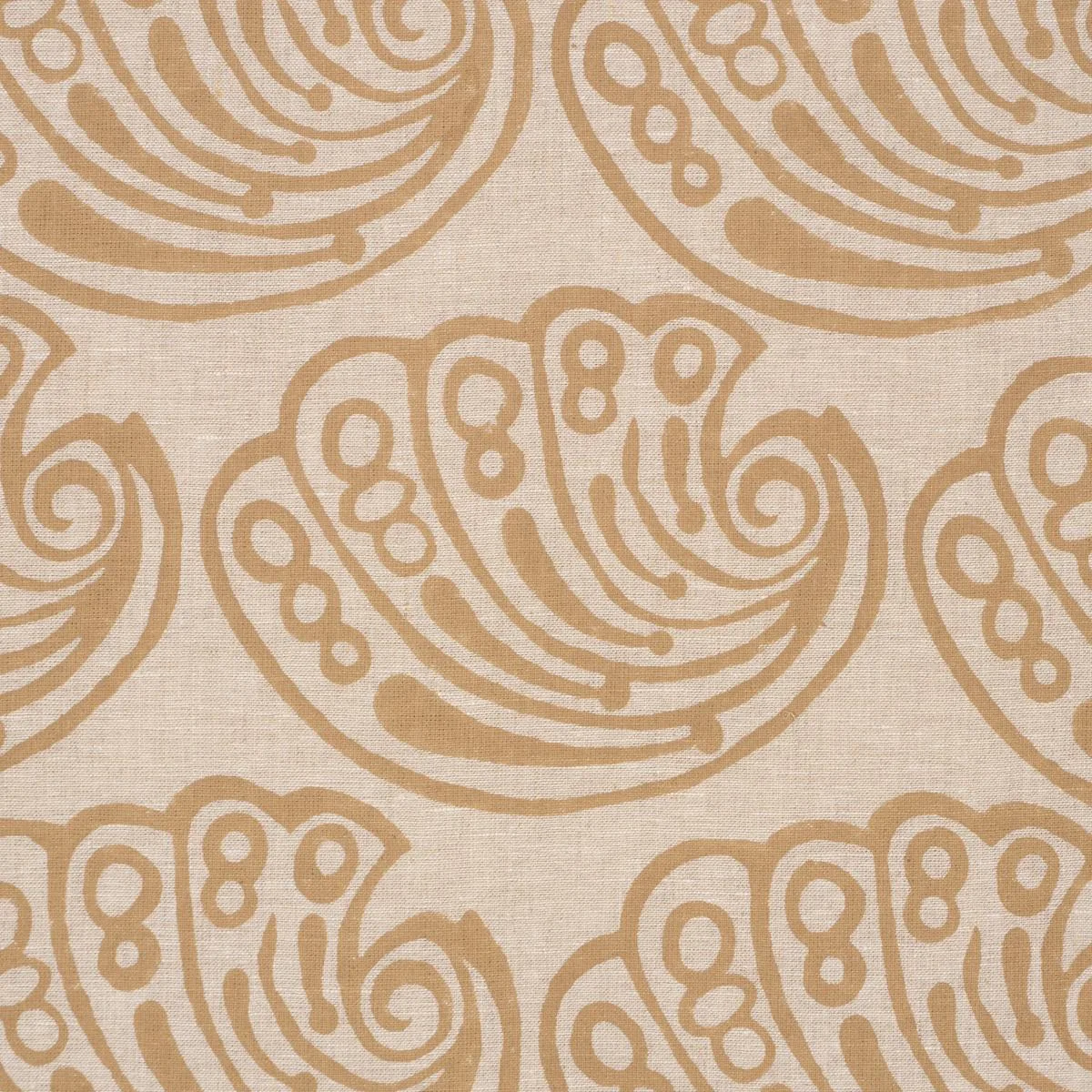 Schumacher 182752 Ramsgate Hand Block Sand fabric swatch