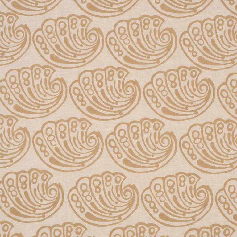 Schumacher 182752 Ramsgate Hand Block Sand fabric swatch