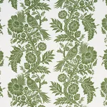 Schumacher 182530 Raven Woods Green fabric swatch