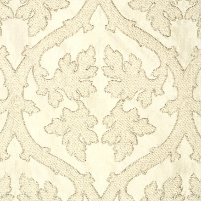 Schumacher 64742 Ravenna Embroidery Bone fabric swatch