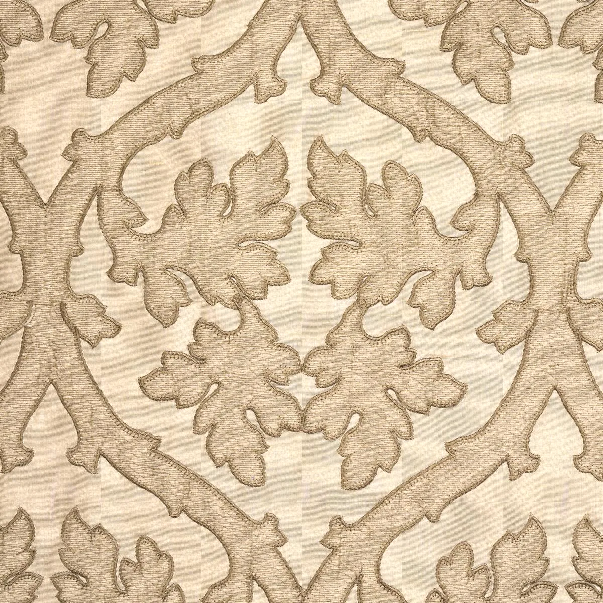 Schumacher 64741 Ravenna Embroidery Camel fabric swatch