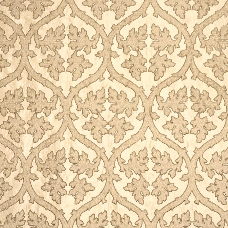 Schumacher 64741 Ravenna Embroidery Camel fabric swatch