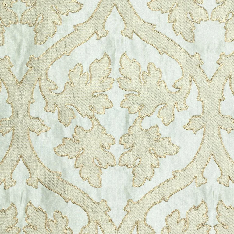 Schumacher 64740 Ravenna Embroidery Mineral fabric swatch