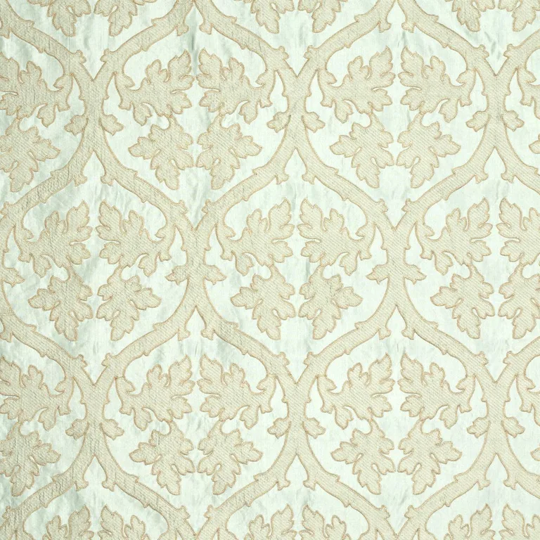 Schumacher 64740 Ravenna Embroidery Mineral fabric swatch