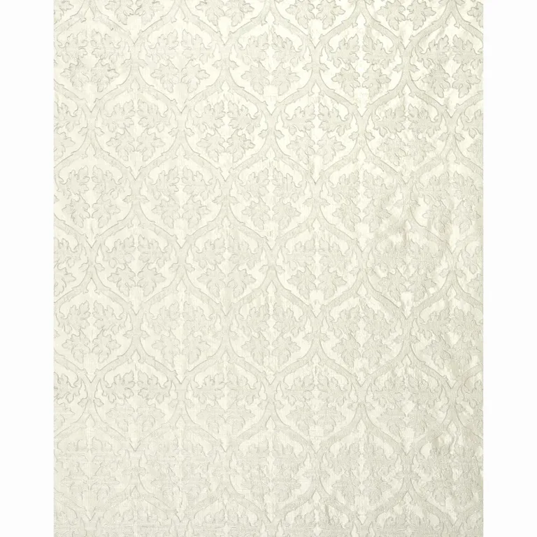 Schumacher 64743 Ravenna Embroidery Silver fabric swatch