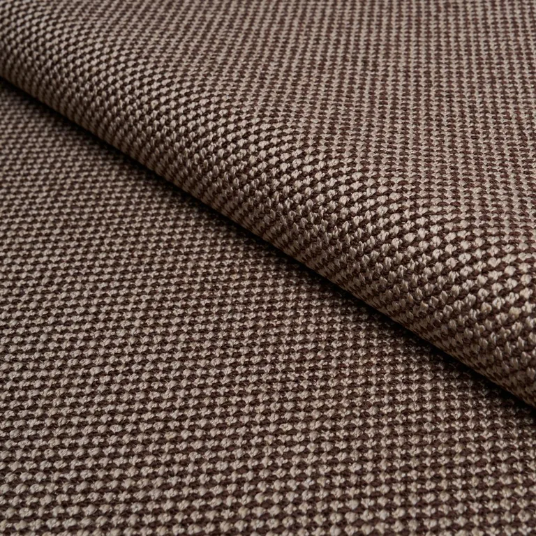 Schumacher 86264 Raye Performance Brown fabric swatch