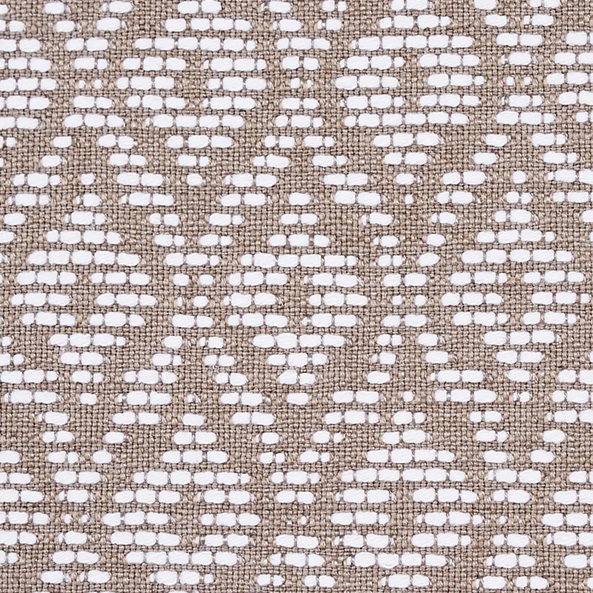 Schumacher 70550 Red Hook Taupe fabric swatch