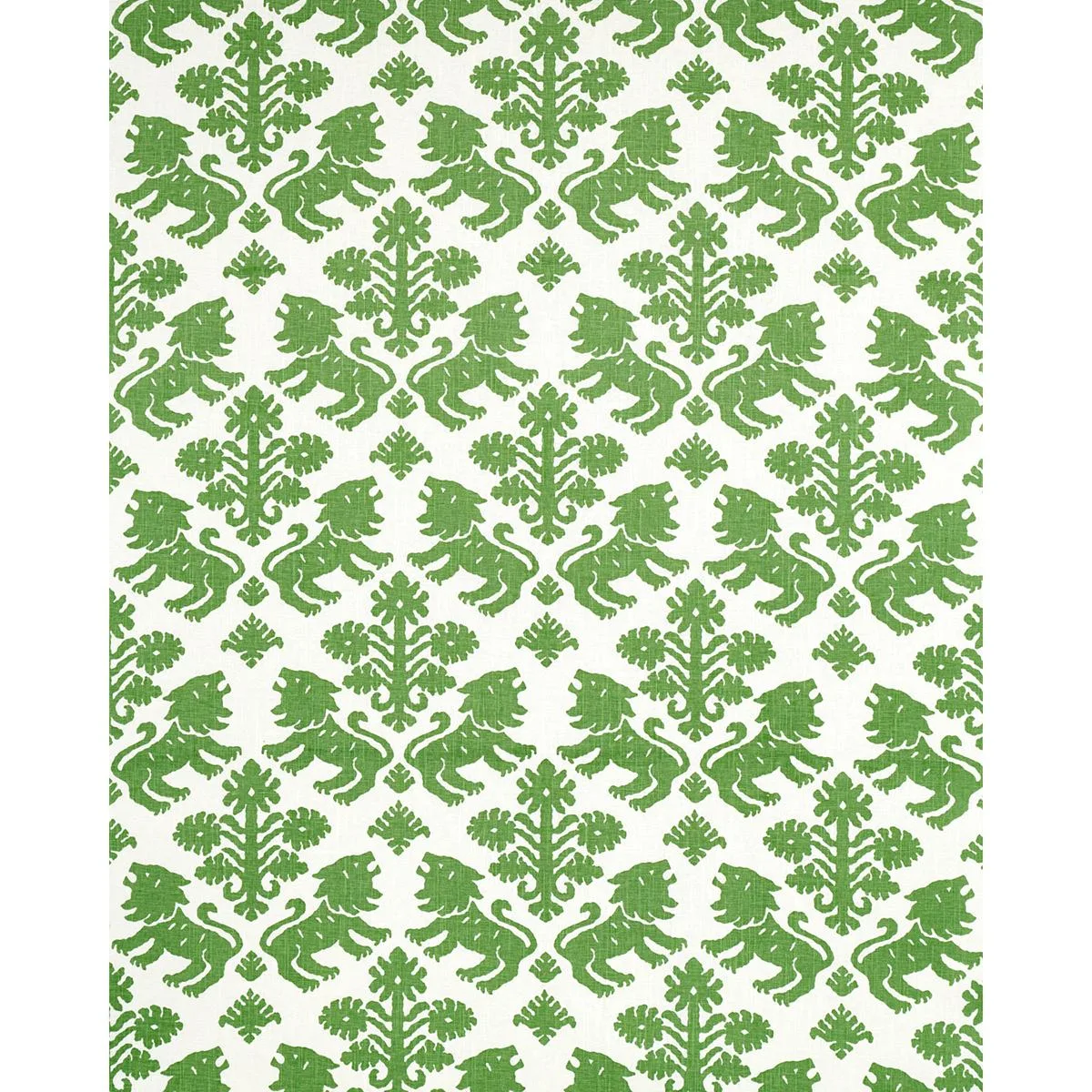 Schumacher 177303 Regalia Green fabric swatch