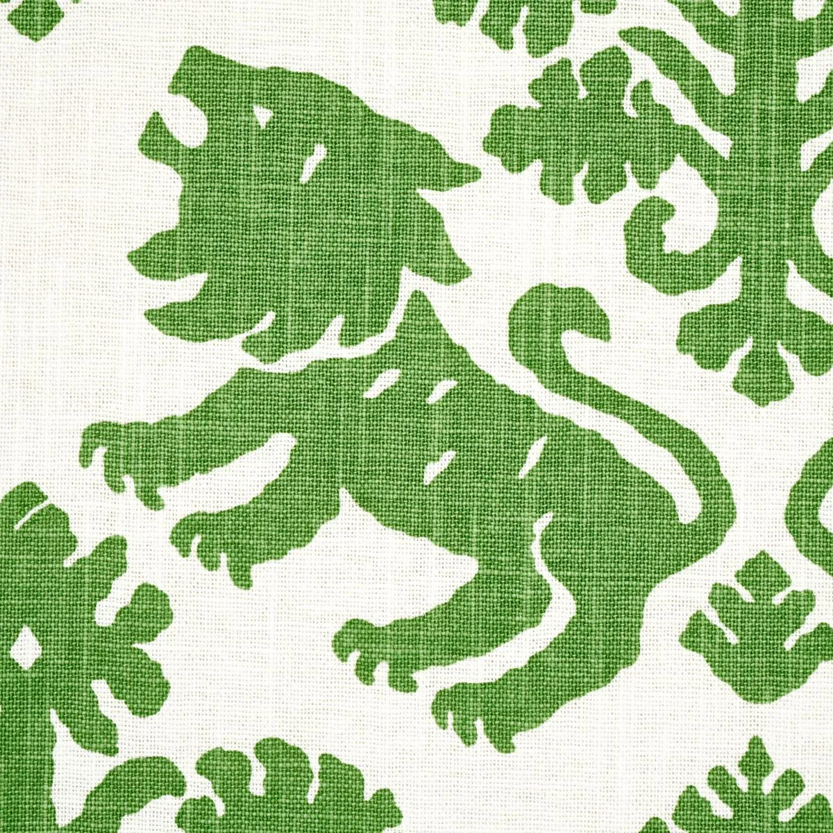 Schumacher 177303 Regalia Green fabric swatch