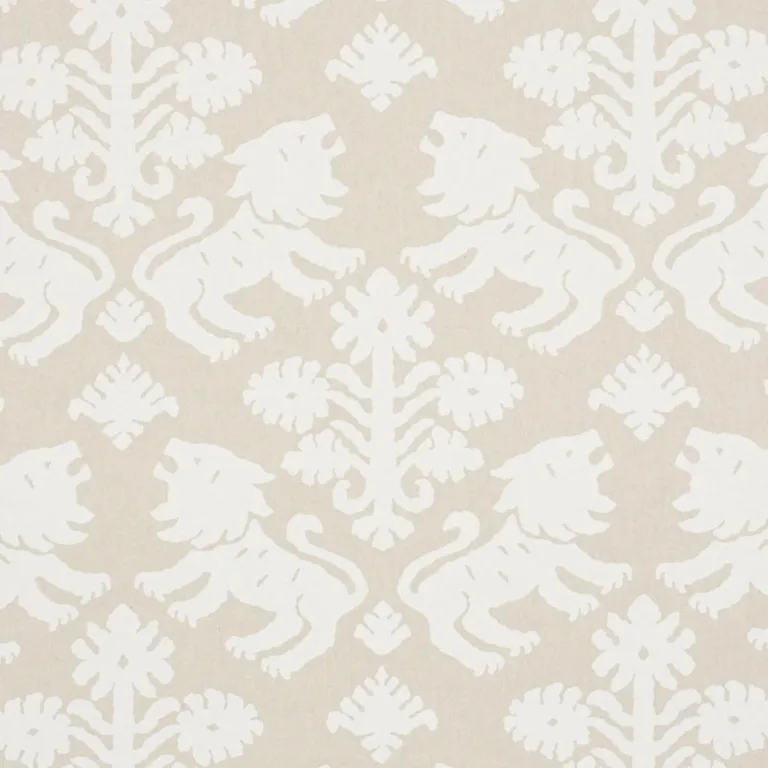 Schumacher 177302 Regalia Natural fabric swatch