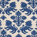 Schumacher 177305 Regalia Navy fabric swatch