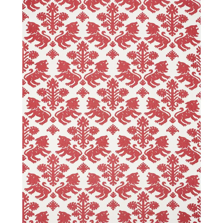 Schumacher 177304 Regalia Red fabric swatch