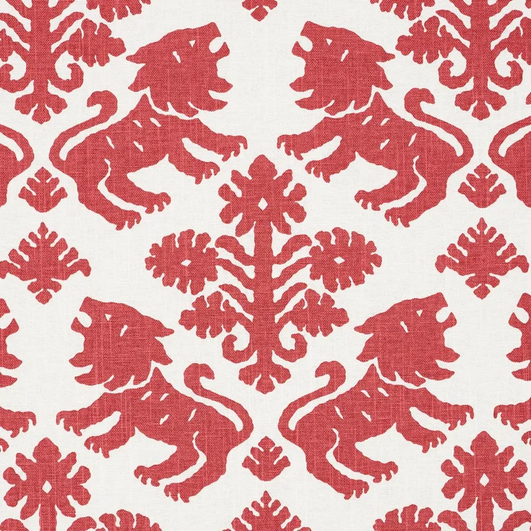 Schumacher 177304 Regalia Red fabric swatch
