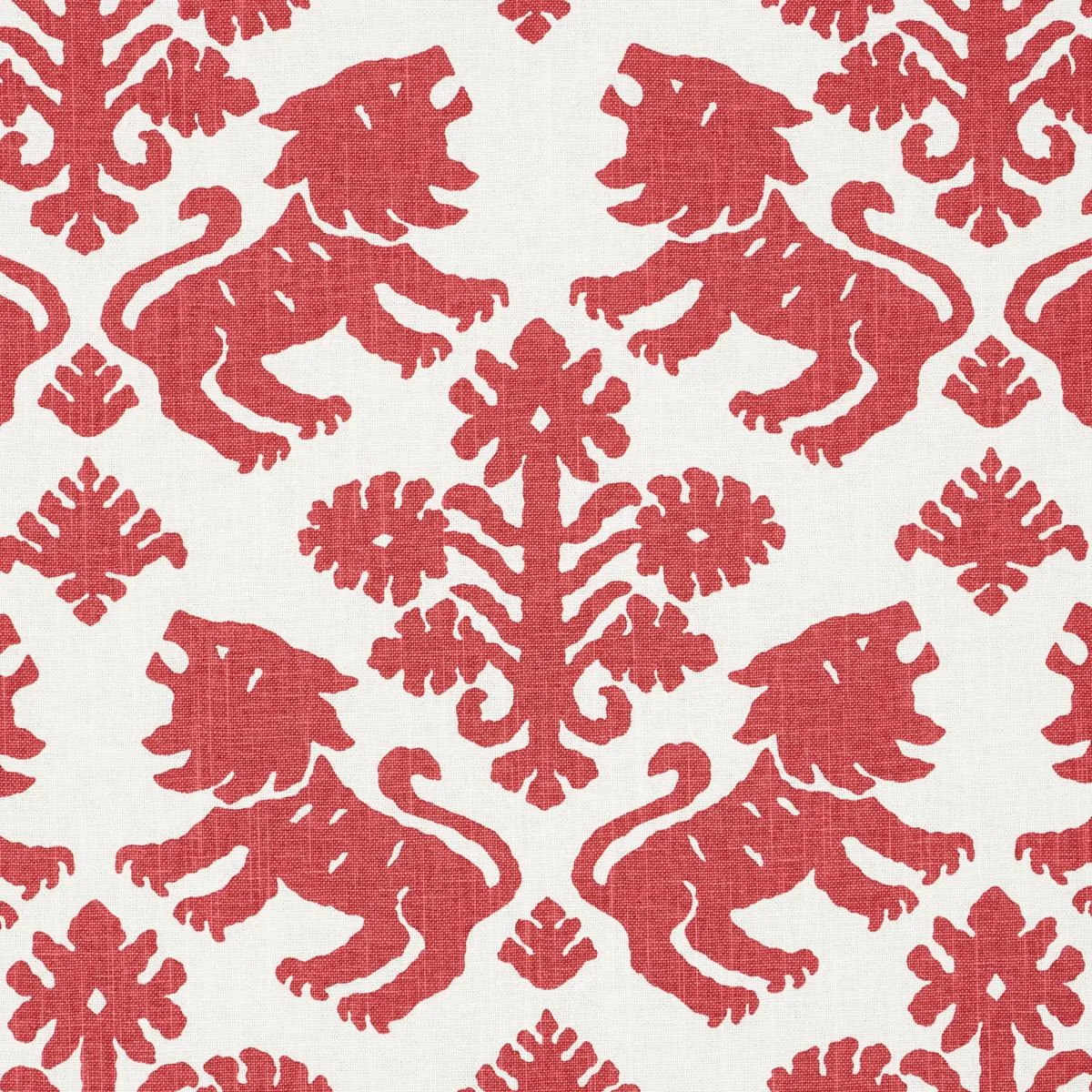Schumacher 177304 Regalia Red fabric swatch