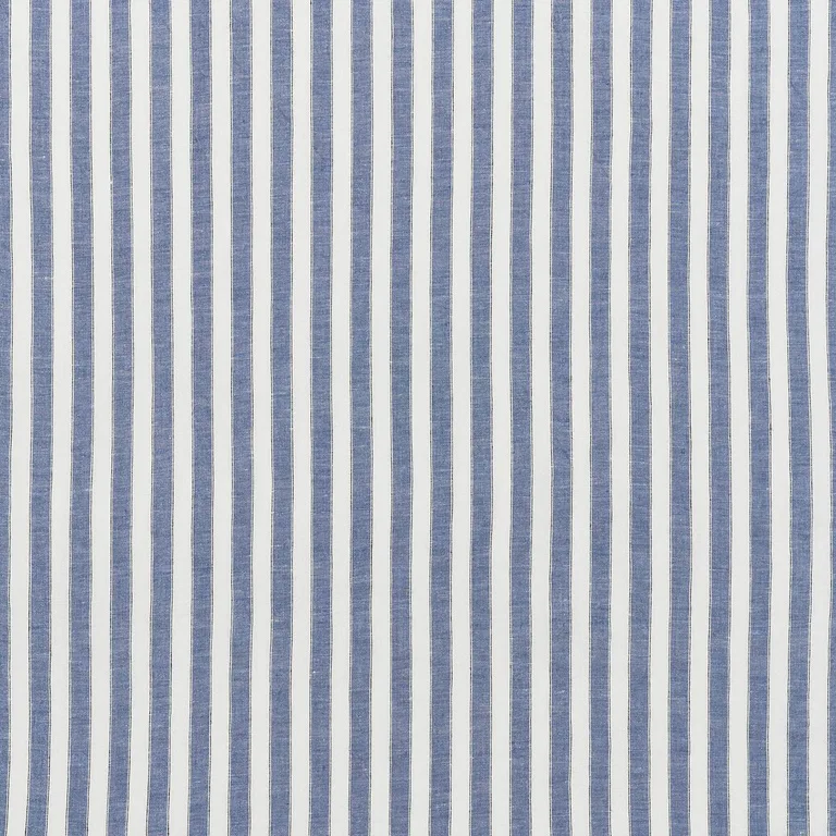 Schumacher 70030 Regatta Linen Stripe Sheer Chambray fabric swatch