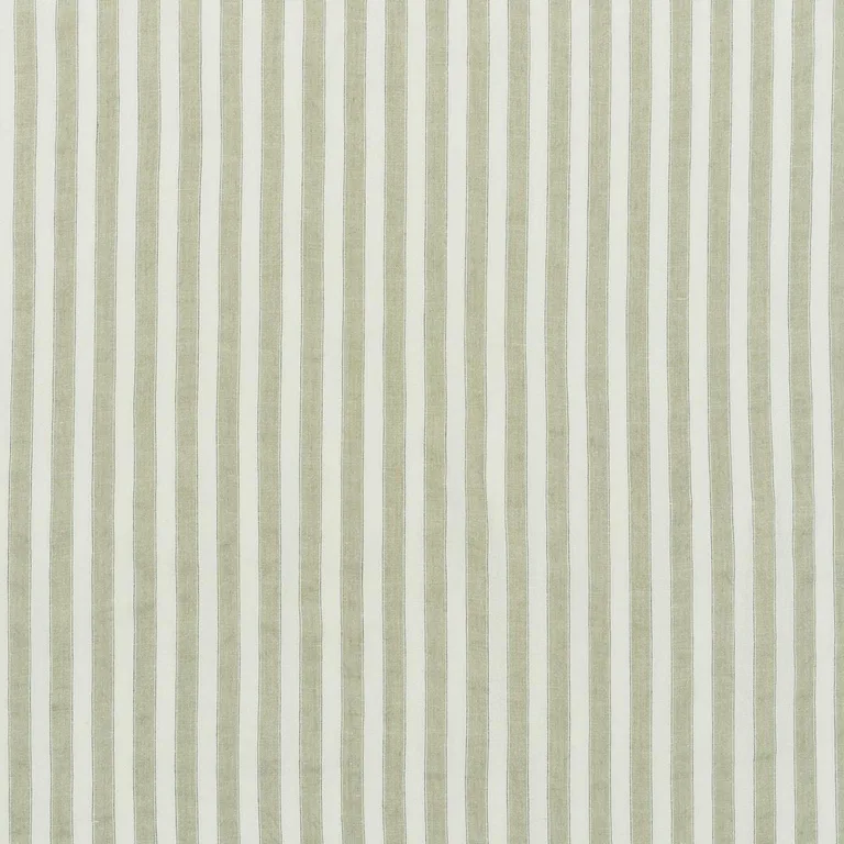 Schumacher 70034 Regatta Linen Stripe Sheer Sage fabric swatch