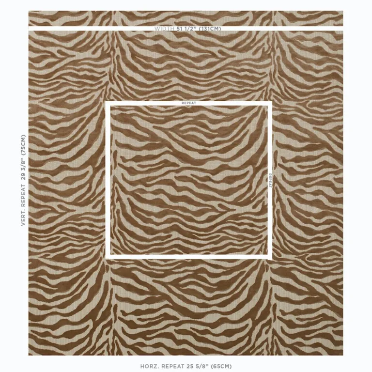 Schumacher 77770 Regine Strie Velvet Beige fabric swatch
