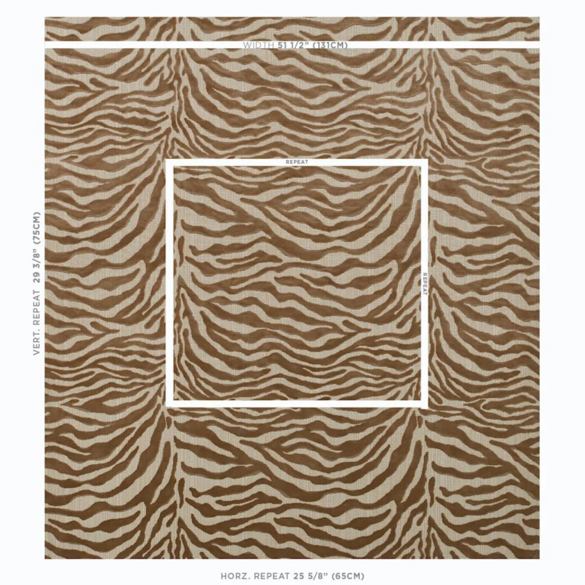 Schumacher 77770 Regine Strie Velvet Beige fabric swatch
