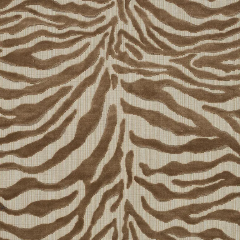 Schumacher 77770 Regine Strie Velvet Beige fabric swatch