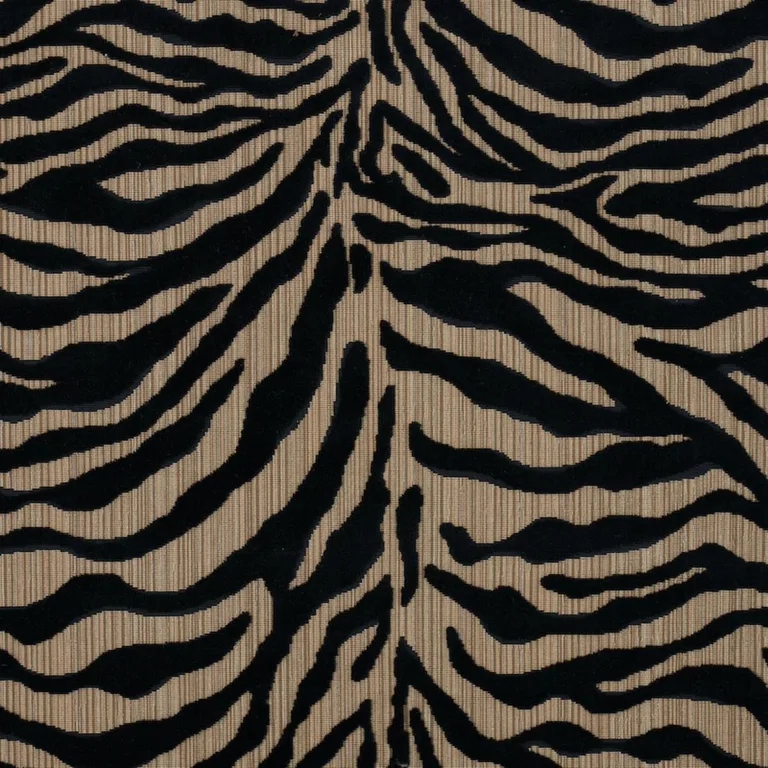 Schumacher 77771 Regine Strie Velvet Ebony fabric swatch