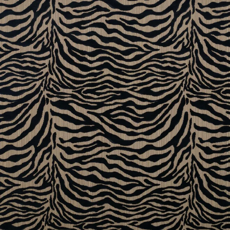 Schumacher 77771 Regine Strie Velvet Ebony fabric swatch