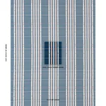 Schumacher 84780 Remmy Hand Woven Stripe Indigo fabric swatch
