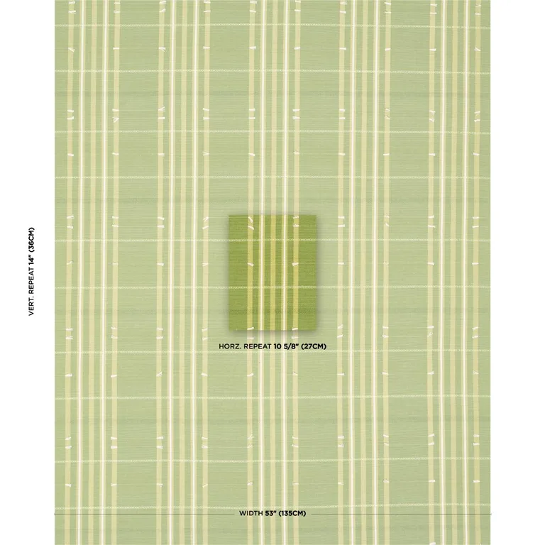Schumacher 84781 Remmy Hand Woven Stripe Leaf fabric swatch