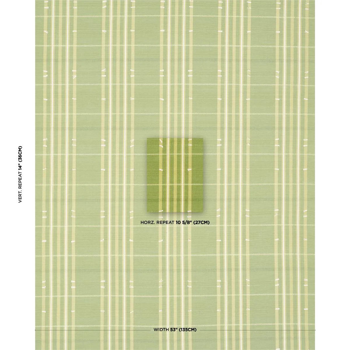 Schumacher 84781 Remmy Hand Woven Stripe Leaf fabric swatch
