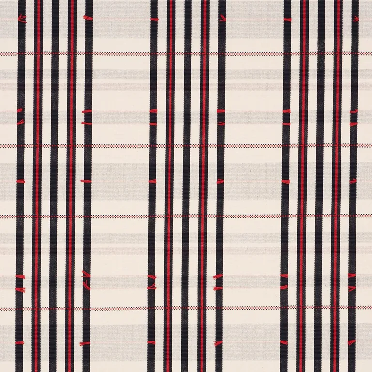 Schumacher 84782 Remmy Hand Woven Stripe Noir fabric swatch