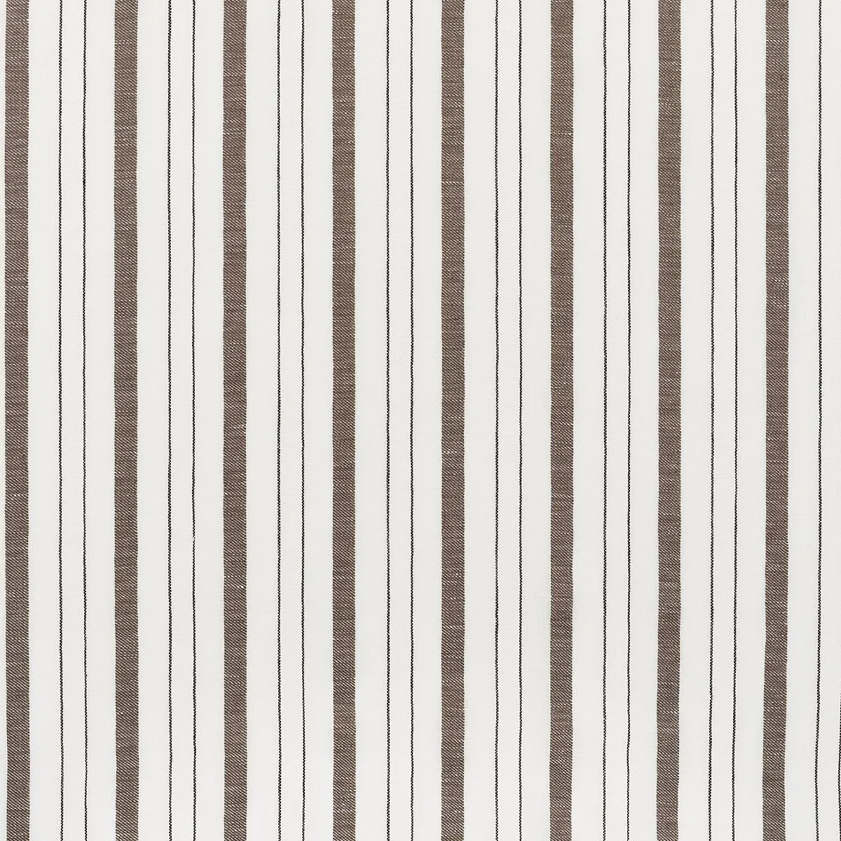 Schumacher 70152 Renato Linen Sheer Cocoa fabric swatch