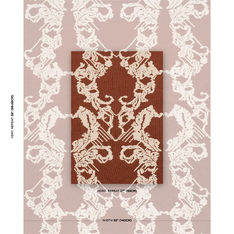 Schumacher 87550 Reversible Digital Damask Chartreuse fabric swatch