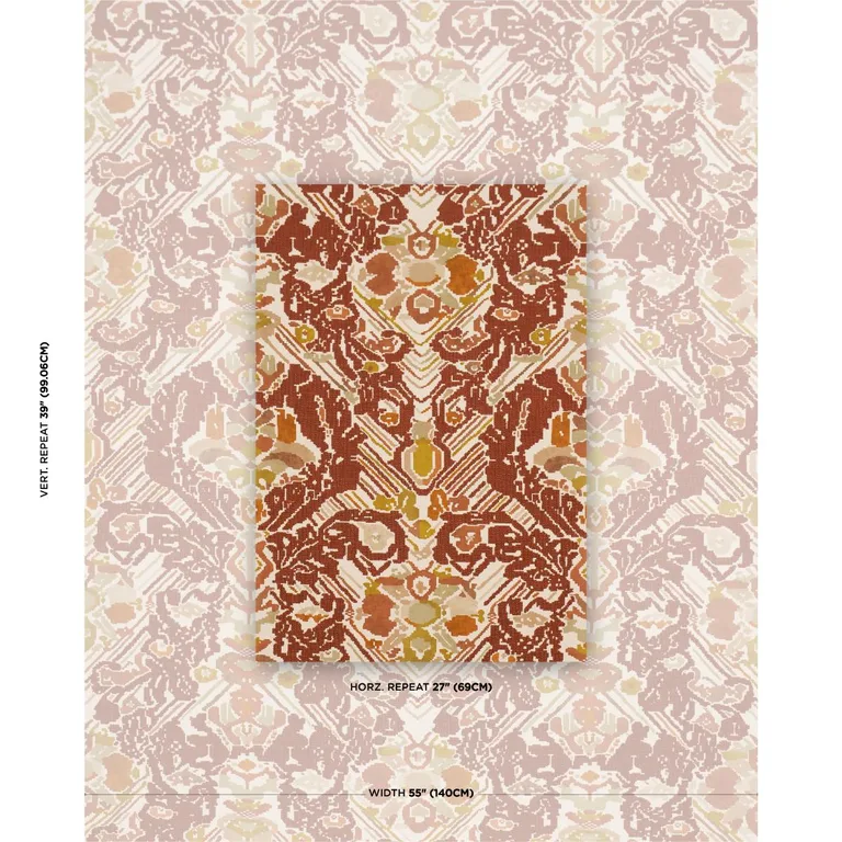 Schumacher 87550 Reversible Digital Damask Chartreuse fabric swatch