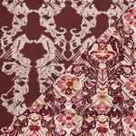 Schumacher 87551 Reversible Digital Damask Merlot fabric swatch