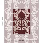 Schumacher 87551 Reversible Digital Damask Merlot fabric swatch