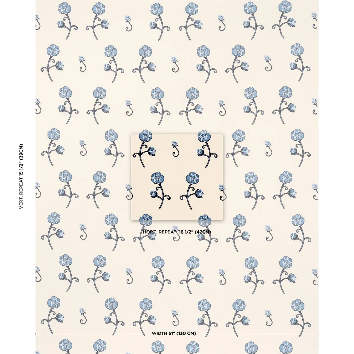 Schumacher 84551 Rhinestone Cowboy Embroidery Navy fabric swatch