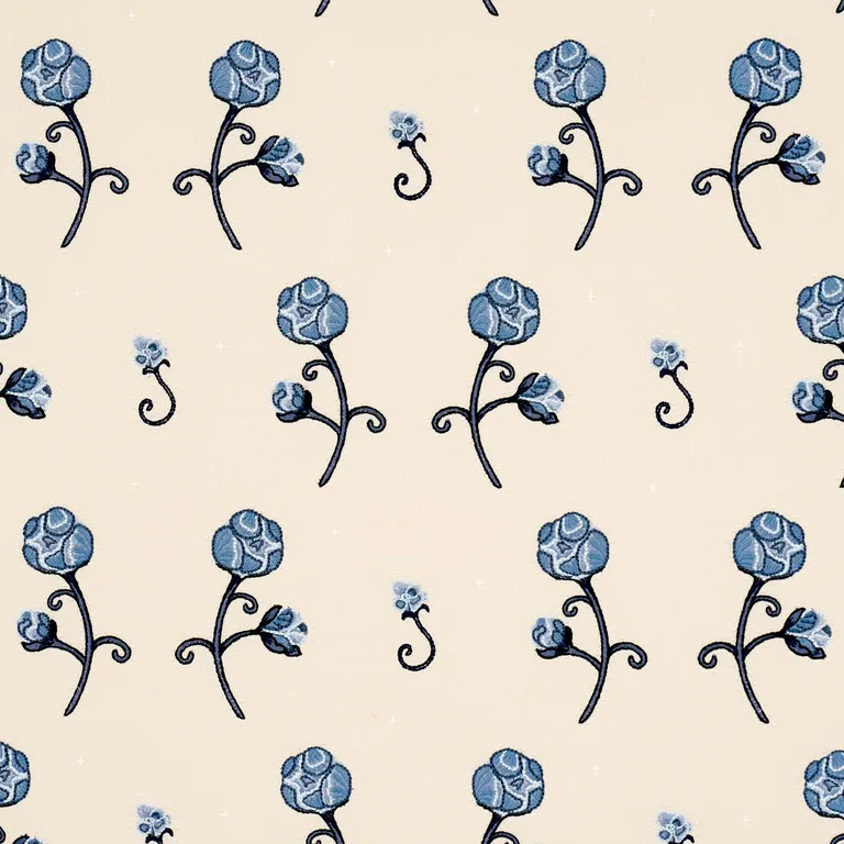 Schumacher 84551 Rhinestone Cowboy Embroidery Navy fabric swatch