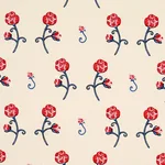 Schumacher 84550 Rhinestone Cowboy Embroidery Poppy fabric swatch