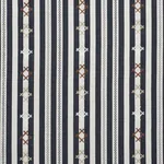 Schumacher 74461 Rhodes Stripe Black fabric swatch