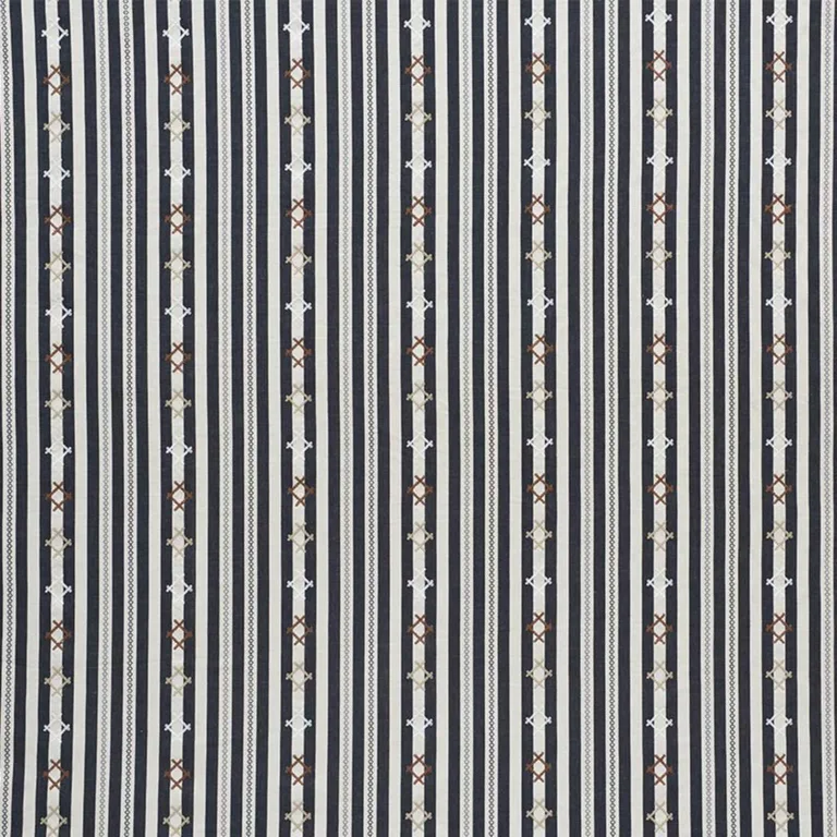 Schumacher 74461 Rhodes Stripe Black fabric swatch