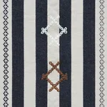 Schumacher 74461 Rhodes Stripe Black fabric swatch