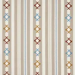 Schumacher 74463 Rhodes Stripe Neutral fabric swatch