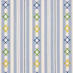 Schumacher 74462 Rhodes Stripe Sky fabric swatch